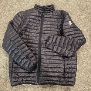 Moncler mens down puffer jacket black size 5/XXL